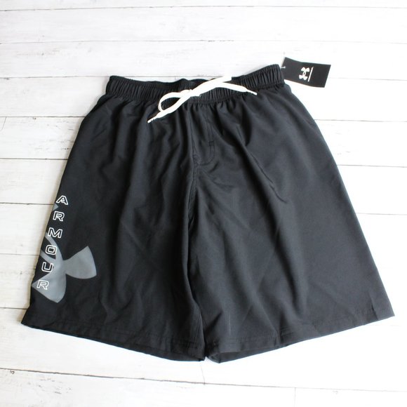 Under Armour Men's Athletic Volley Swim Shorts Size S Black Swimsuit - Picture 1 of 6